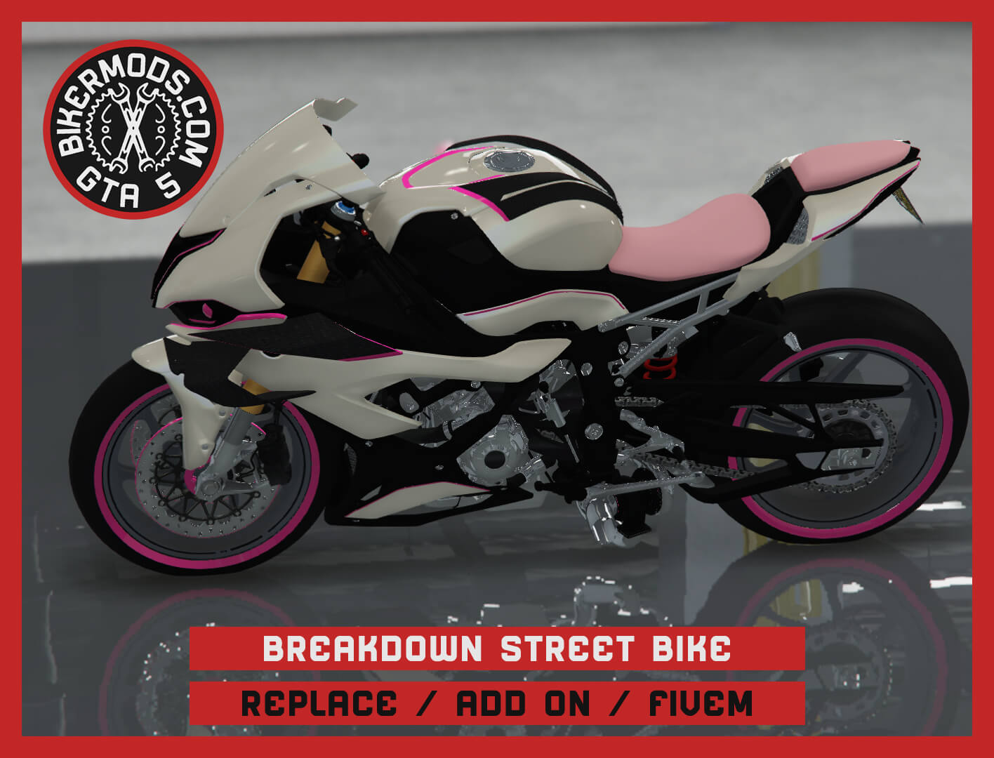 Girl Motorcycle 3D Render, Digital Artwork by gtabikermods