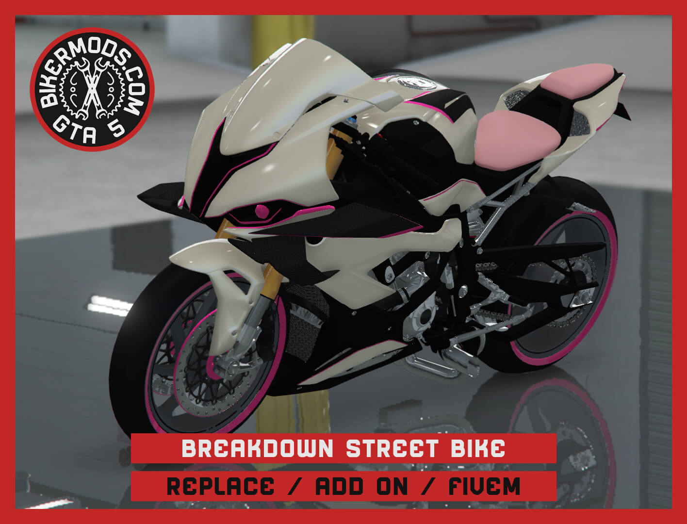 Girl Motorcycle 3D Render, Digital Artwork by gtabikermods
