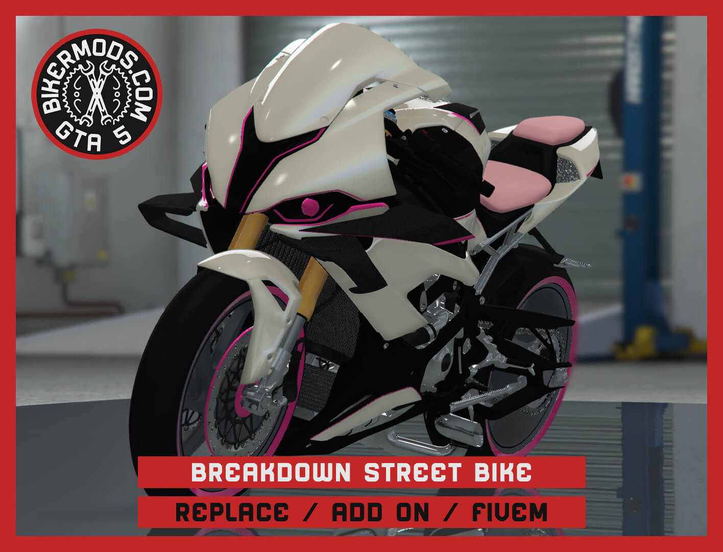 Girl Motorcycle 3D Render, Digital Artwork by gtabikermods