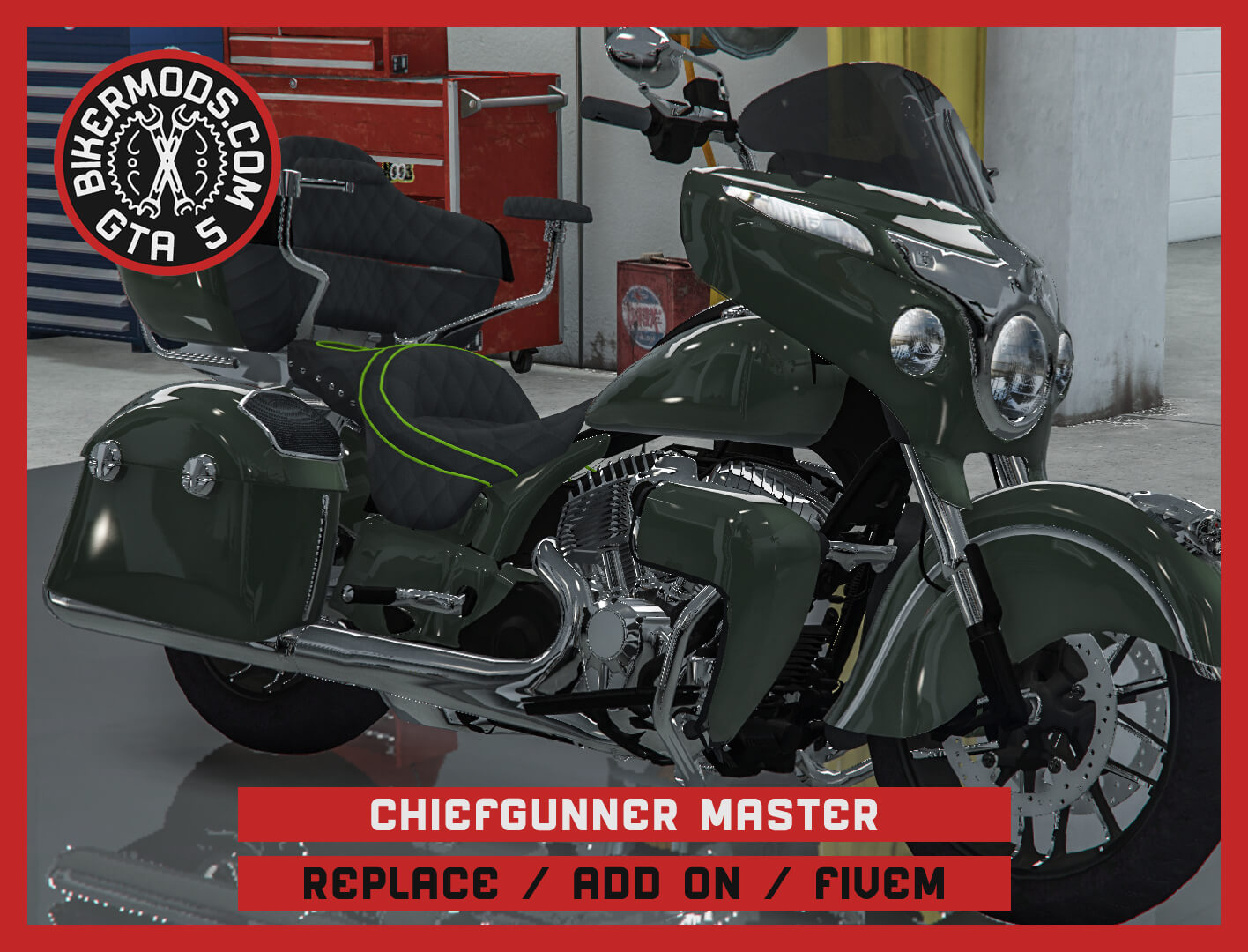 Indian-Style Chief Motorcycle 3D Render, Digital Artwork by gtabikermods