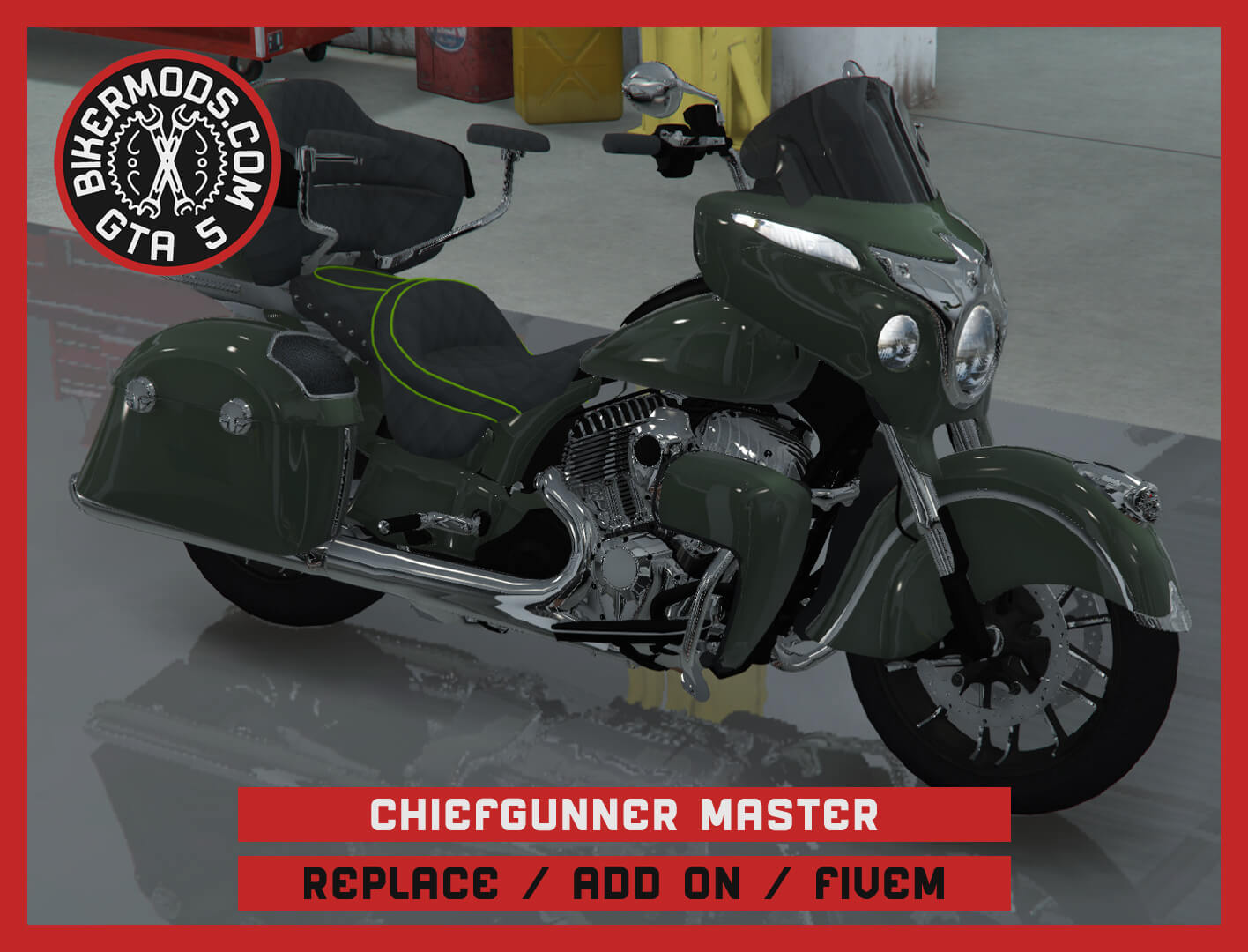 Indian-Style Chief Motorcycle 3D Render, Digital Artwork by gtabikermods
