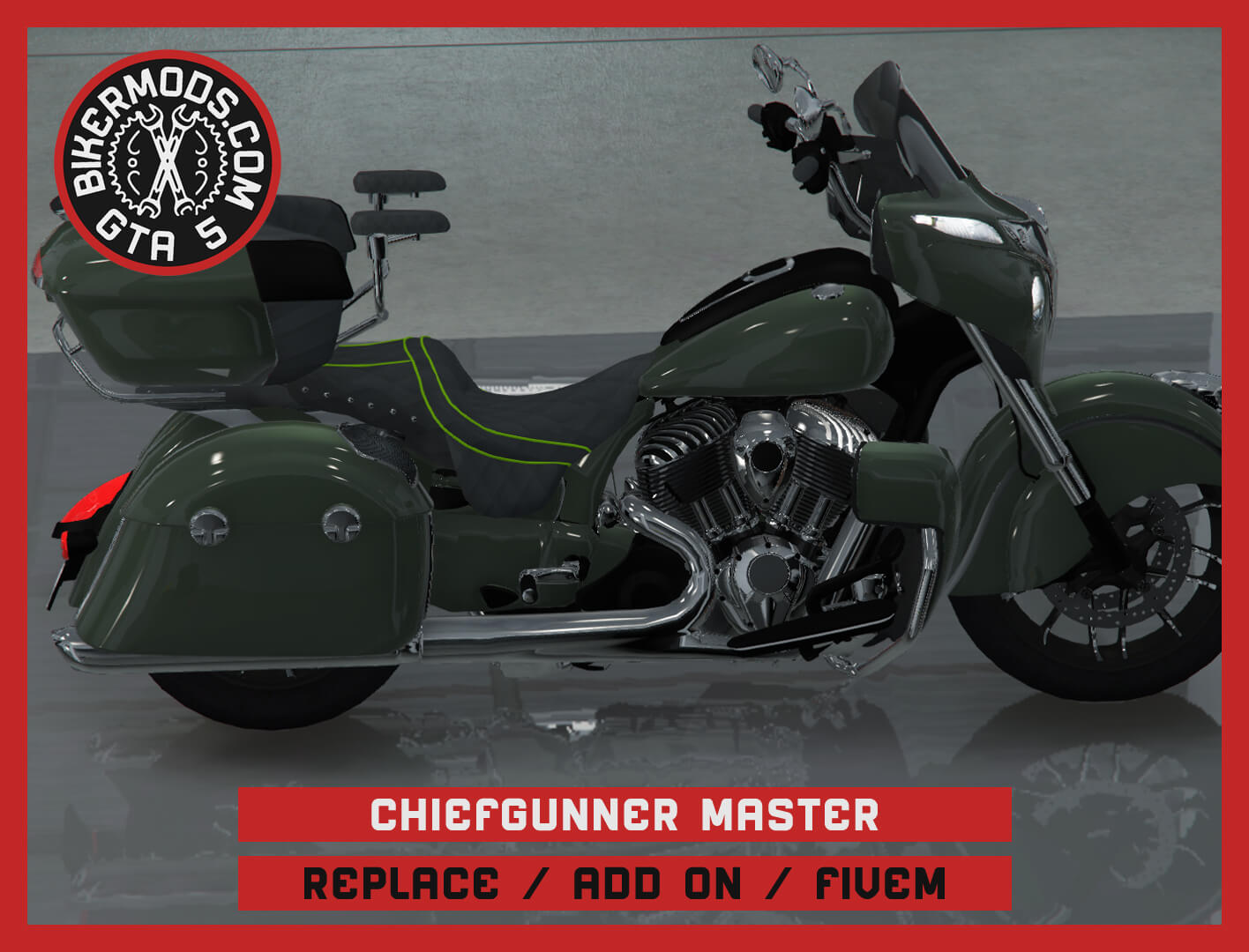 Indian-Style Chief Motorcycle 3D Render, Digital Artwork by gtabikermods