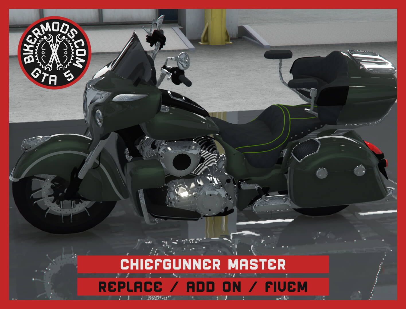 Indian-Style Chief Motorcycle 3D Render, Digital Artwork by gtabikermods