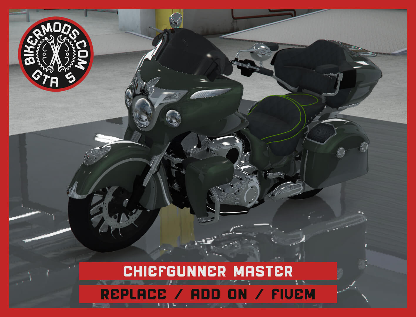 Indian-Style Chief Motorcycle 3D Render, Digital Artwork by gtabikermods