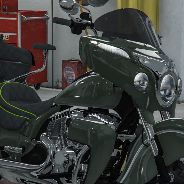 Indian-Style Chief Motorcycle