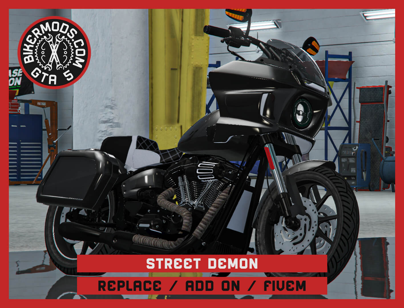 Street Racing Motorcycle 3D Render, Digital Artwork by gtabikermods