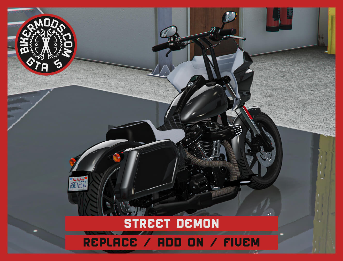 Street Racing Motorcycle 3D Render, Digital Artwork by gtabikermods