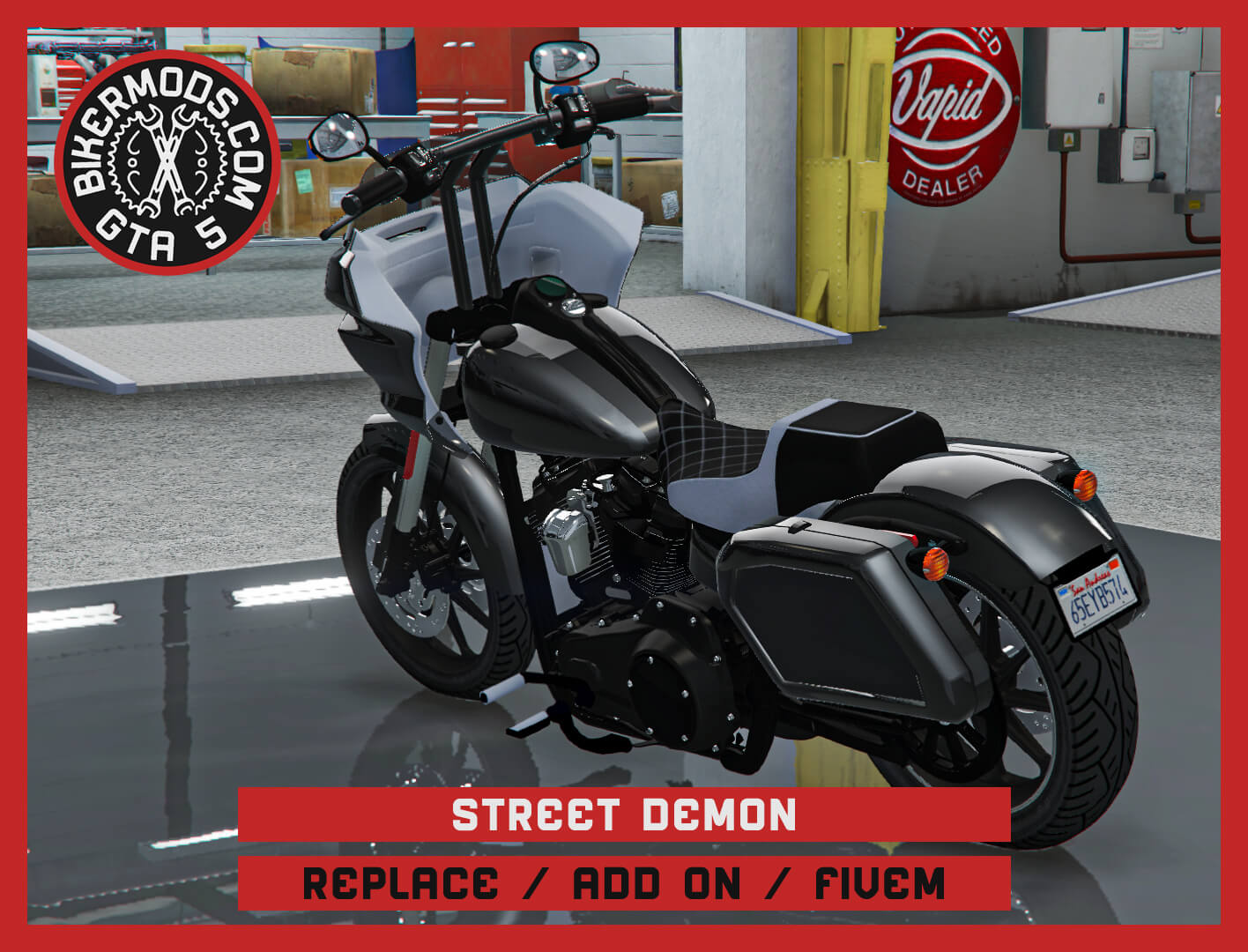 Street Racing Motorcycle 3D Render, Digital Artwork by gtabikermods