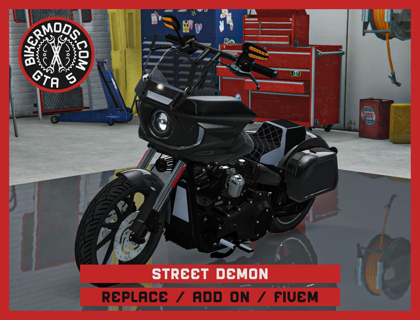 Street Racing Motorcycle 3D Render, Digital Artwork by gtabikermods