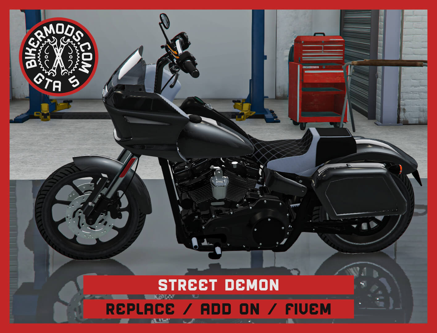 Street Racing Motorcycle 3D Render, Digital Artwork by gtabikermods