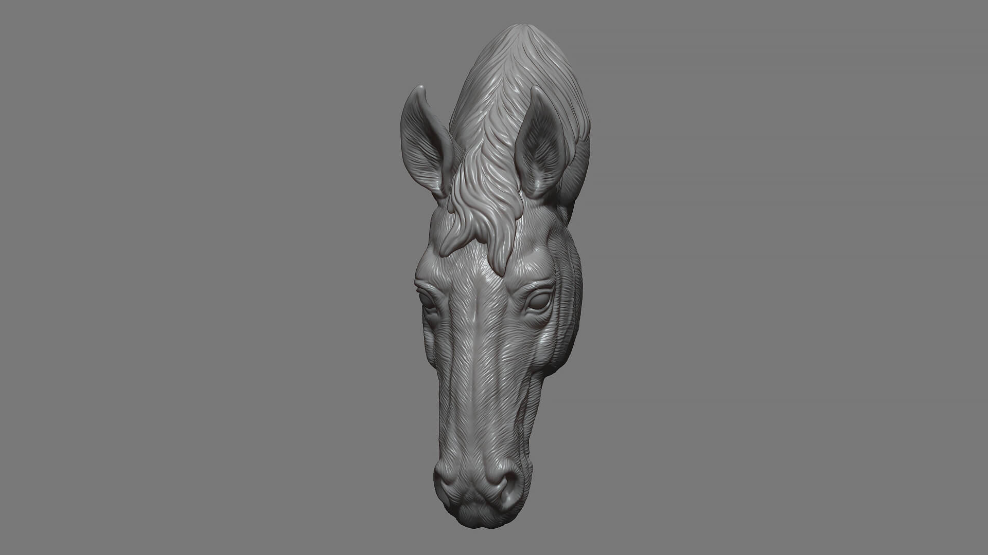 Horse Head Bust ver 2 3D Model