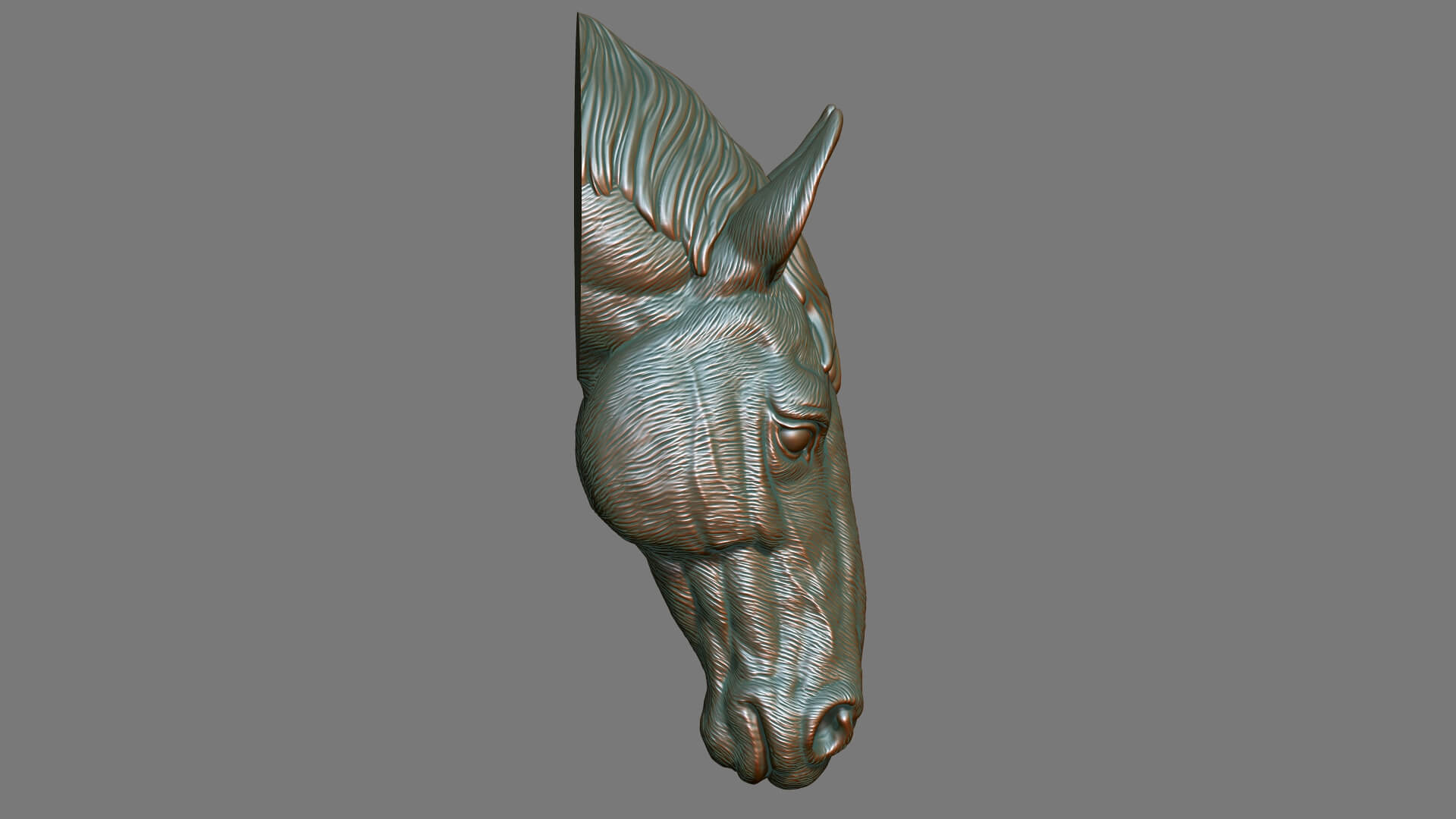 Horse Head Bust ver 2 3D Model