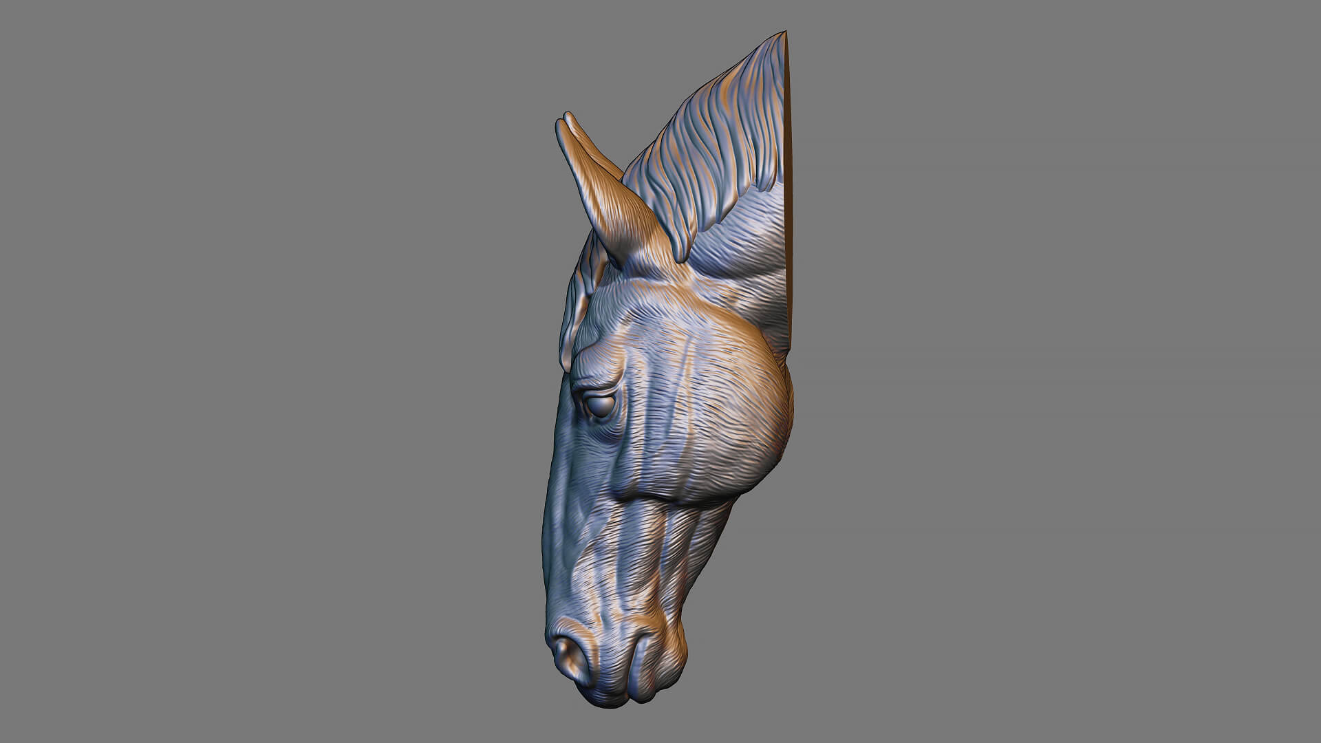Horse Head Bust ver 2 3D Model
