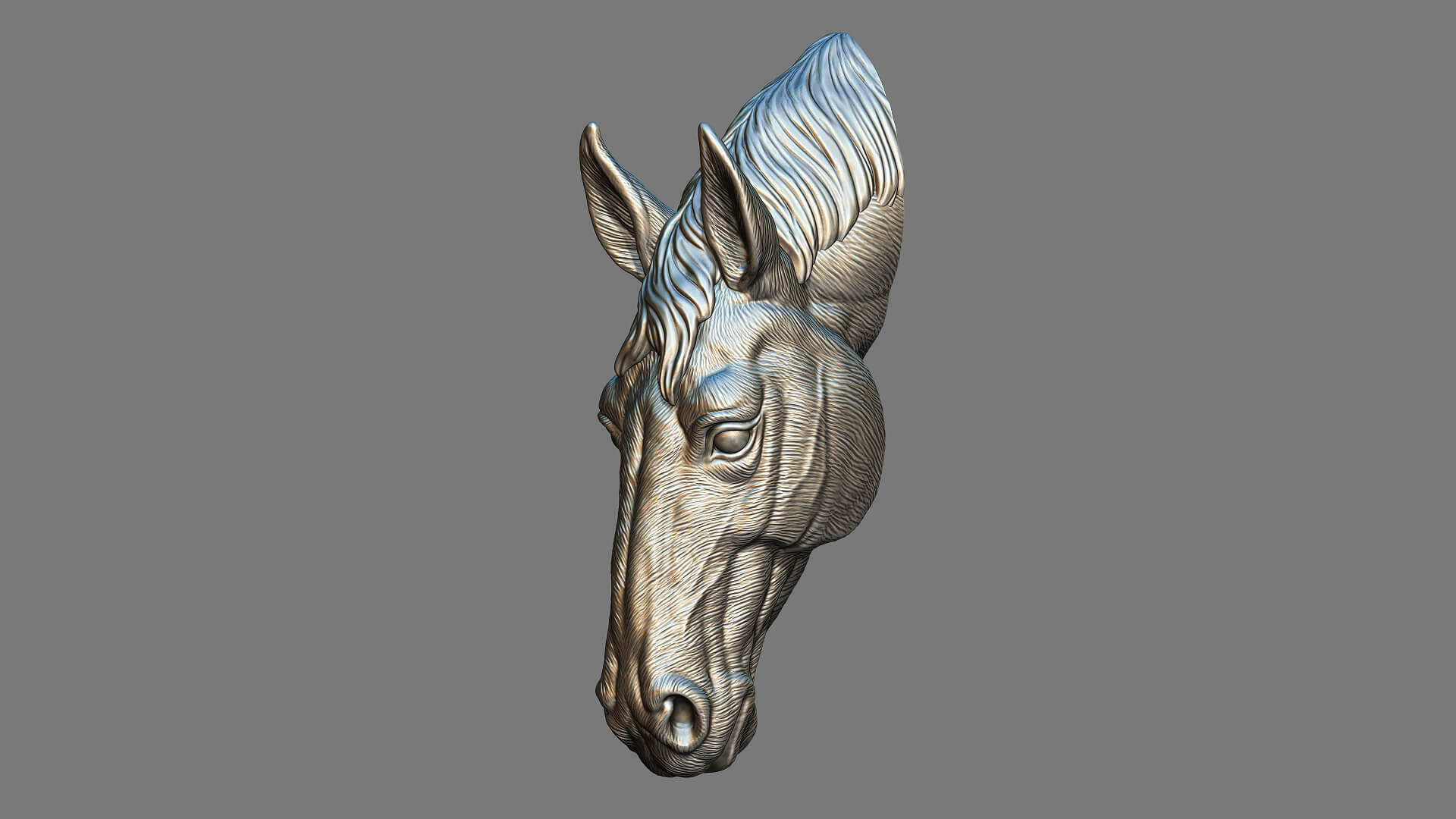 Horse Head Bust ver 2 3D Model