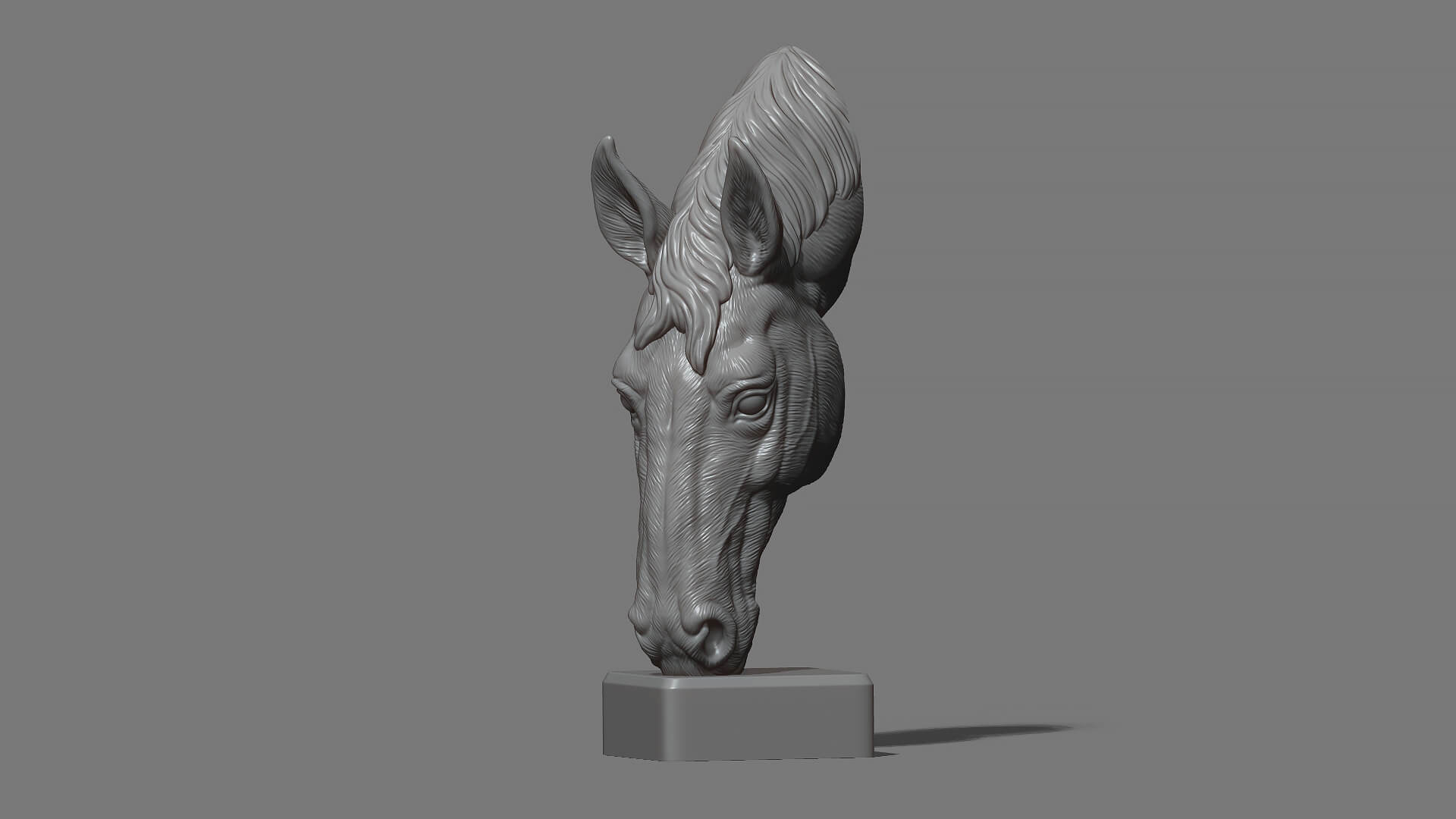 Horse Head Bust ver 2 3D Model