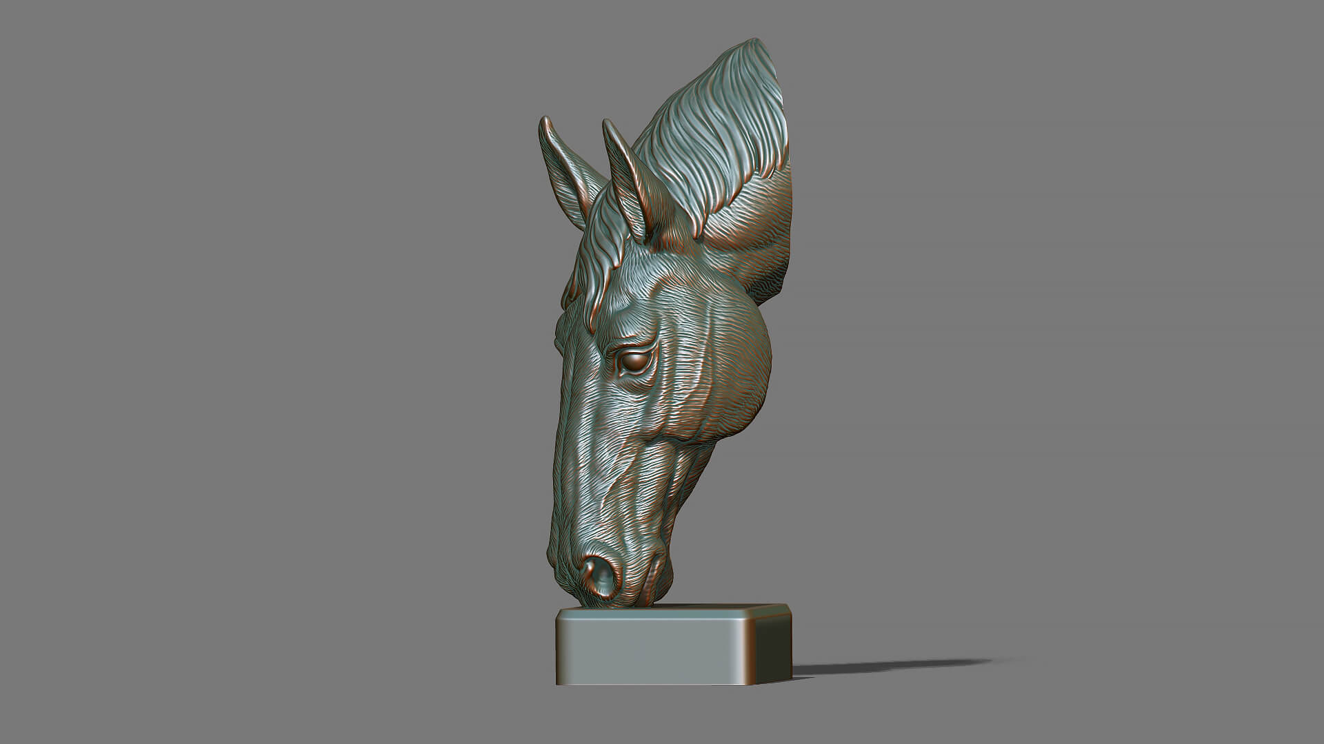 Horse Head Bust ver 2 3D Model