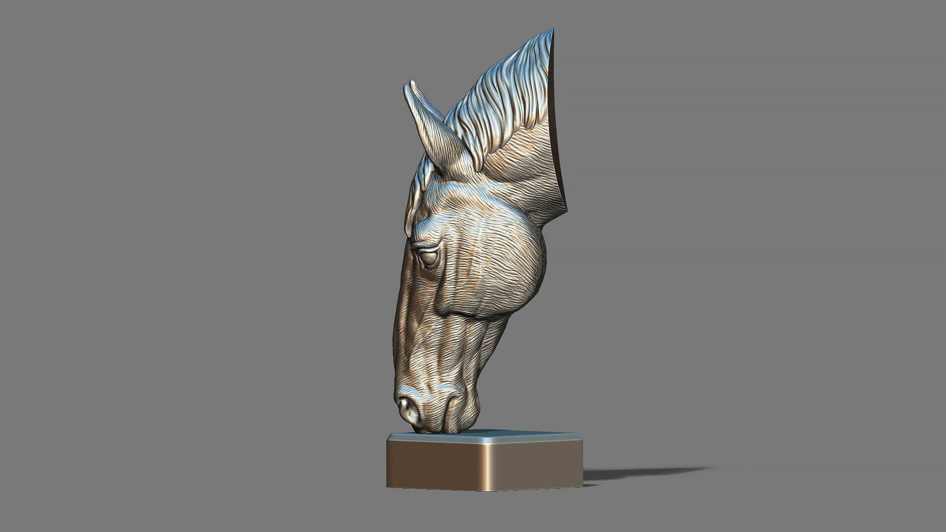 Horse Head Bust ver 2 3D Model