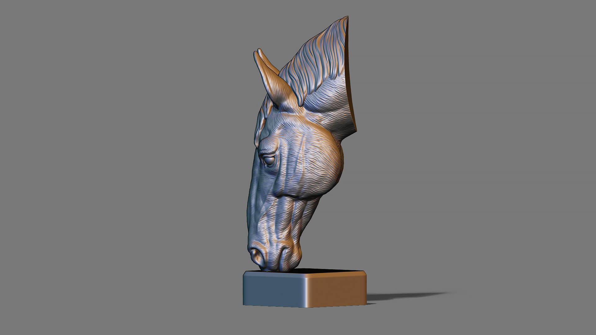 Horse Head Bust ver 2 3D Model