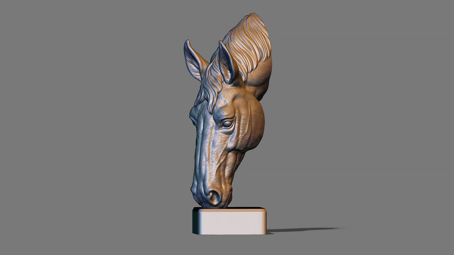 Horse Head Bust ver 2 3D Model