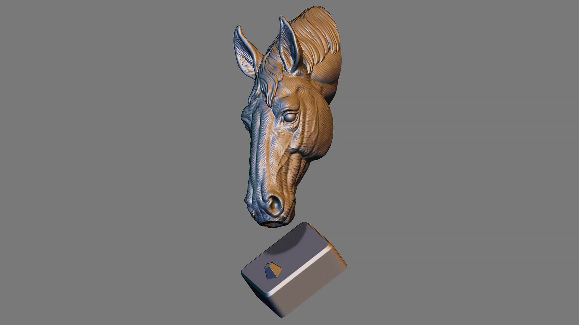 Horse Head Bust ver 2 3D Model