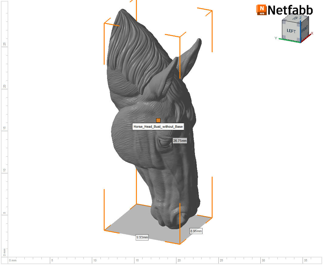 Horse Head Bust ver 2 3D Model