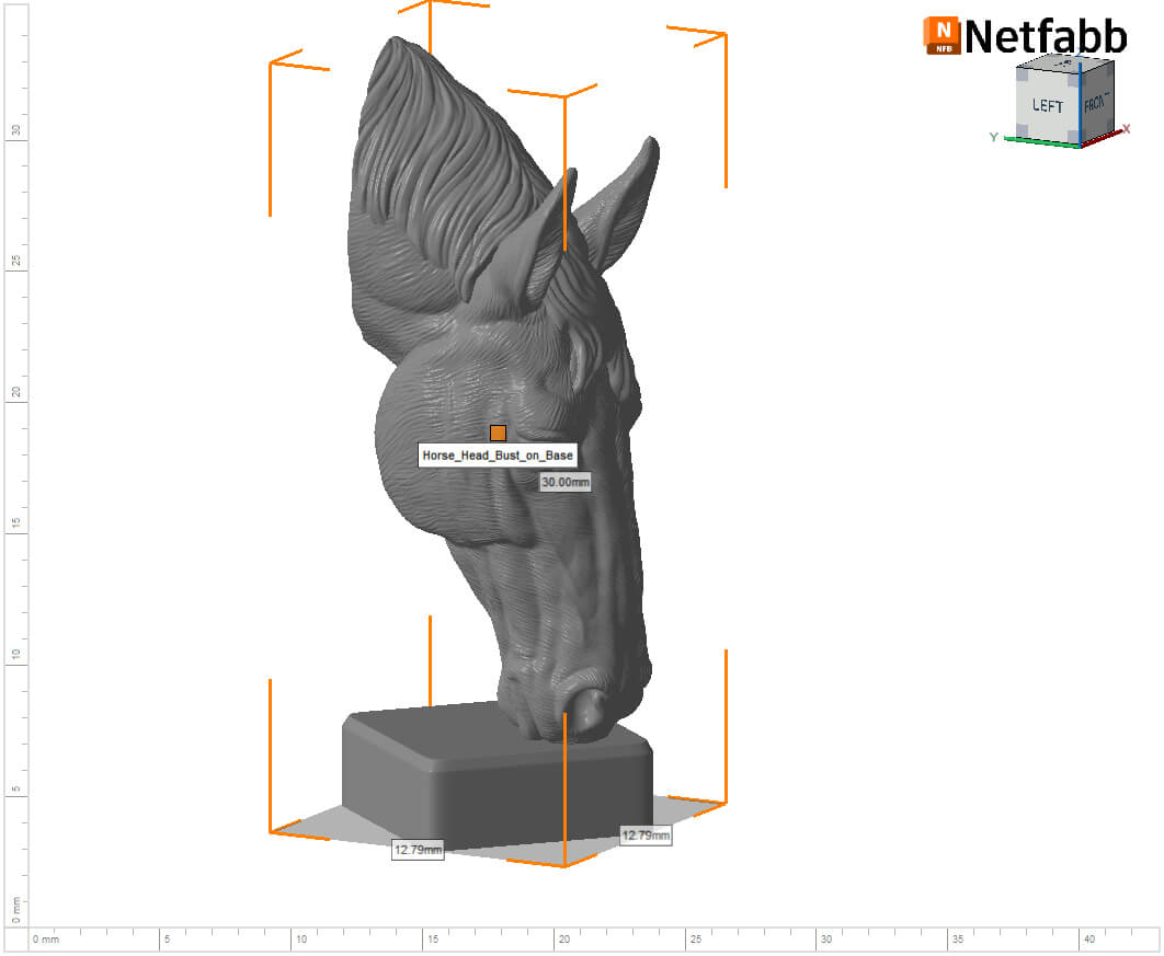 Horse Head Bust ver 2 3D Model
