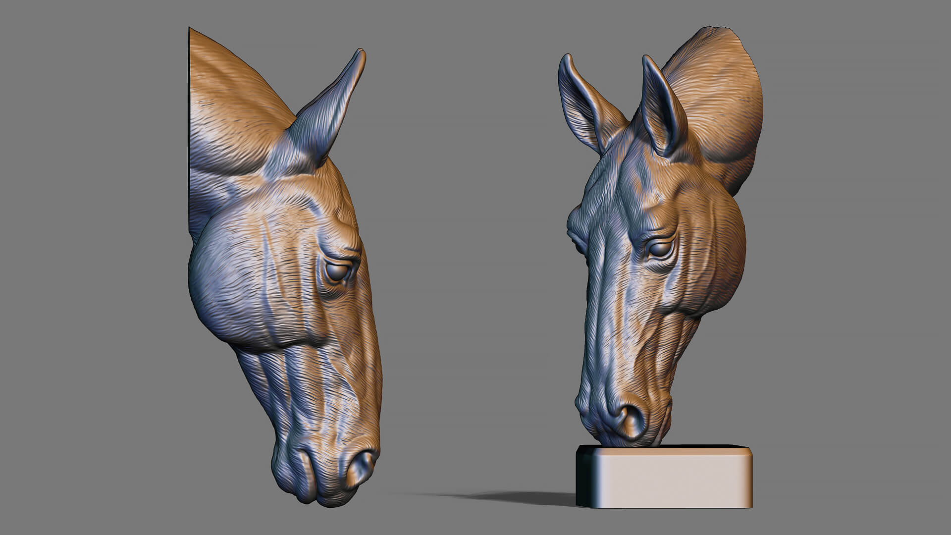 Horse Head Bust 3D Model
