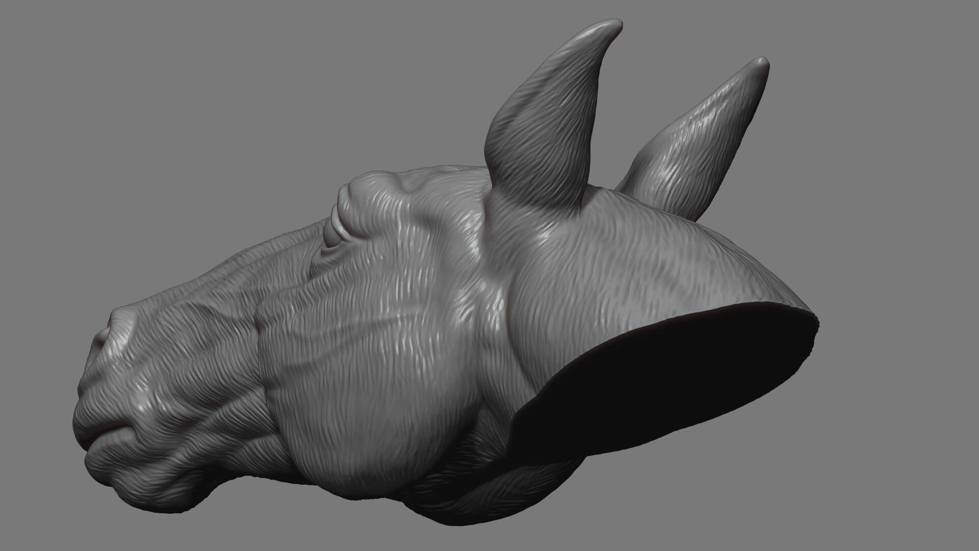 Horse Head Bust 3D Model