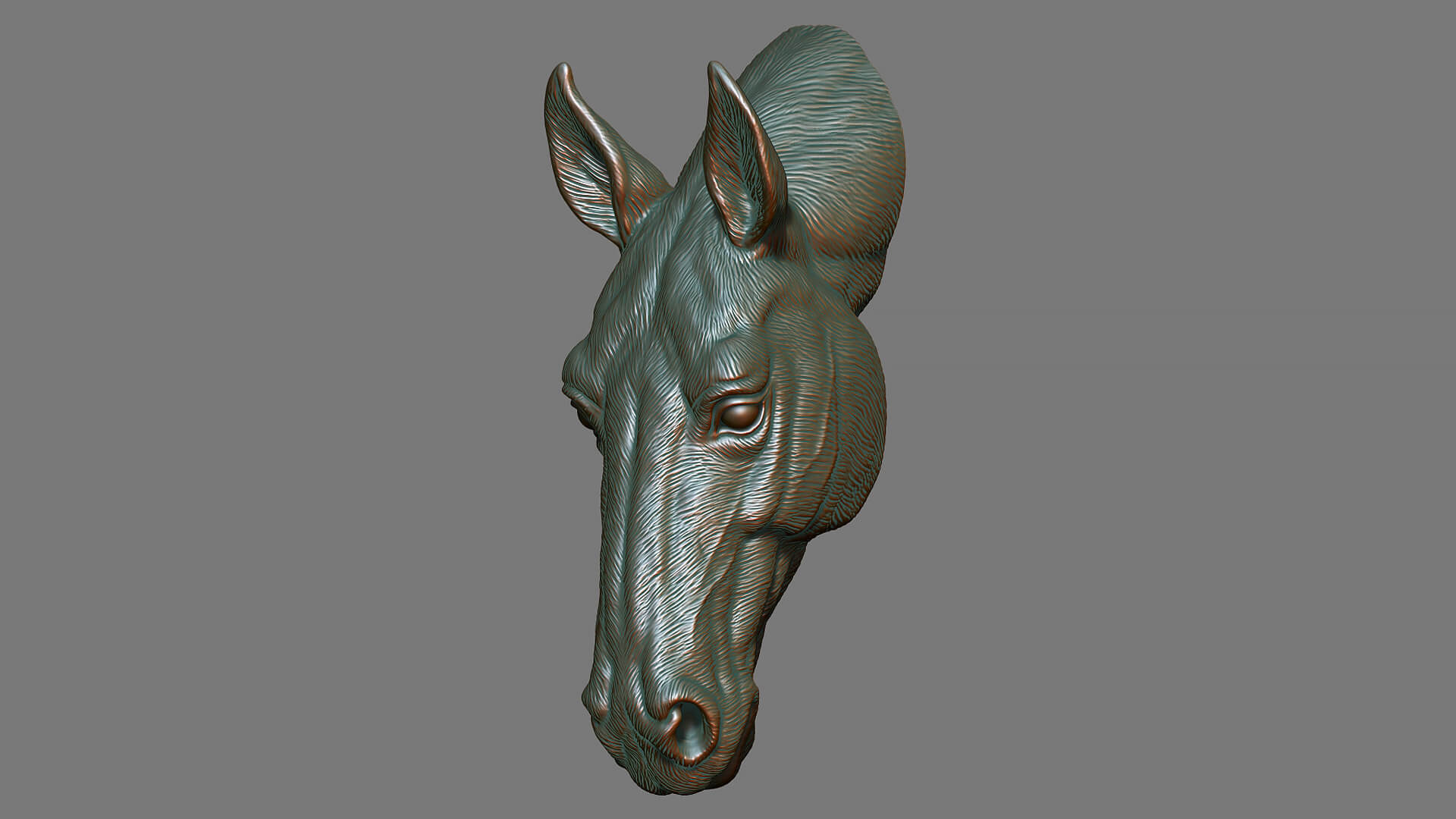Horse Head Bust 3D Model