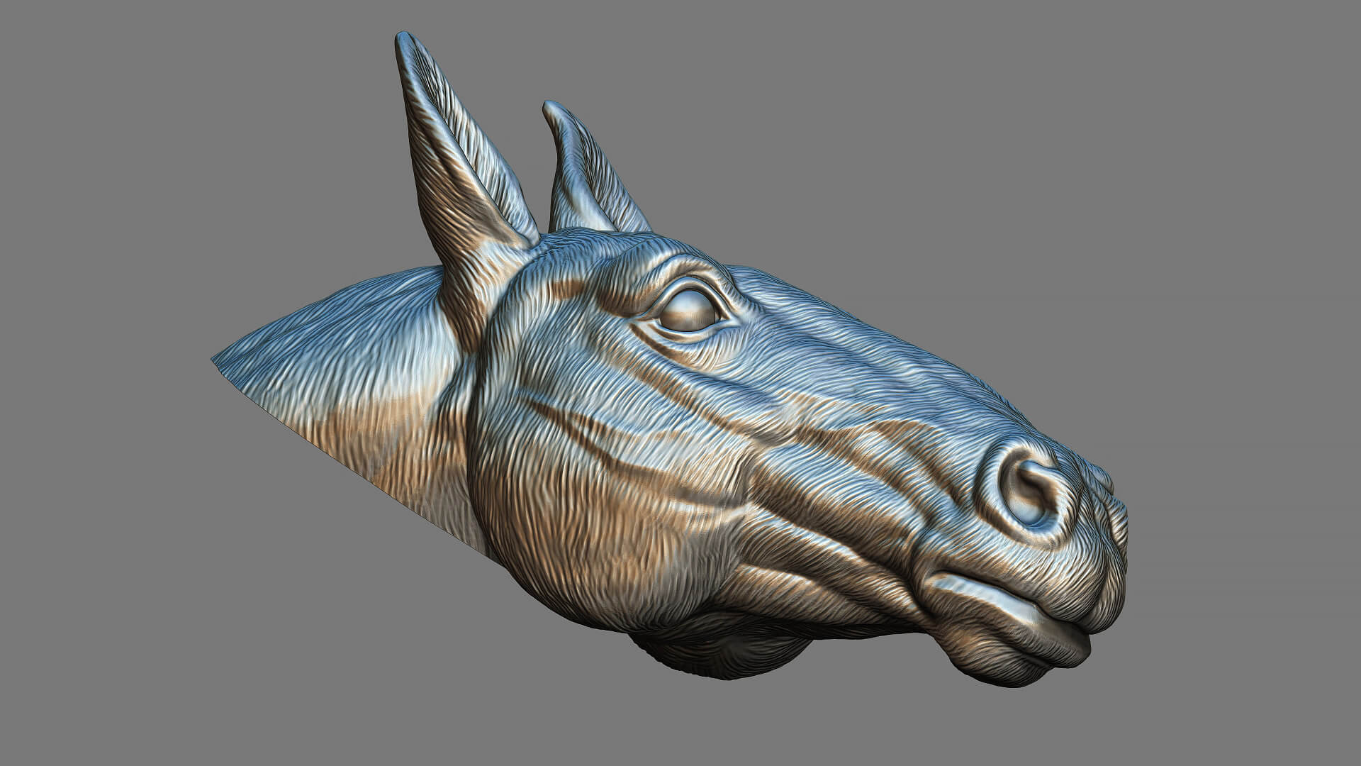 Horse Head Bust 3D Model
