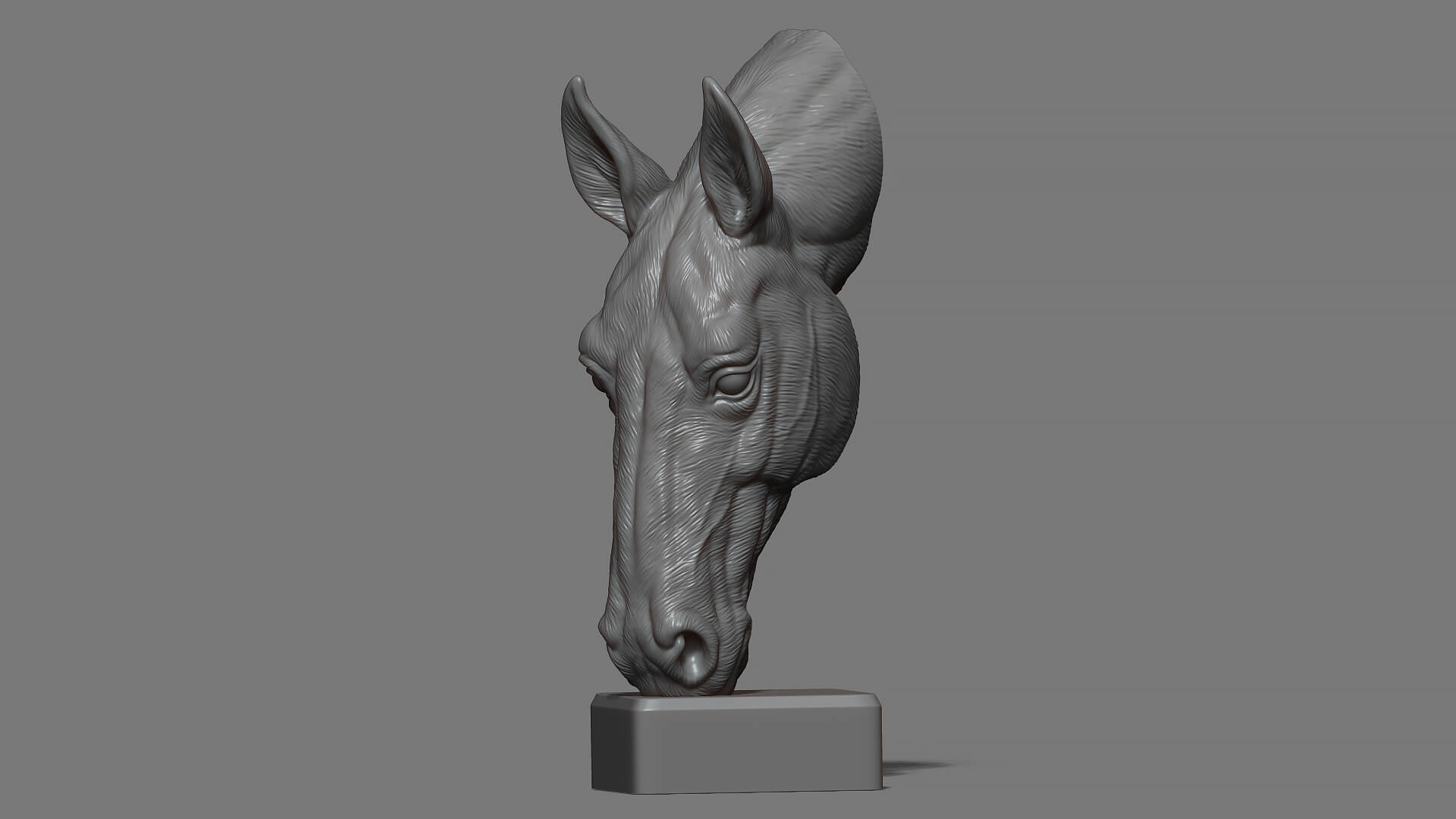 Horse Head Bust 3D Model