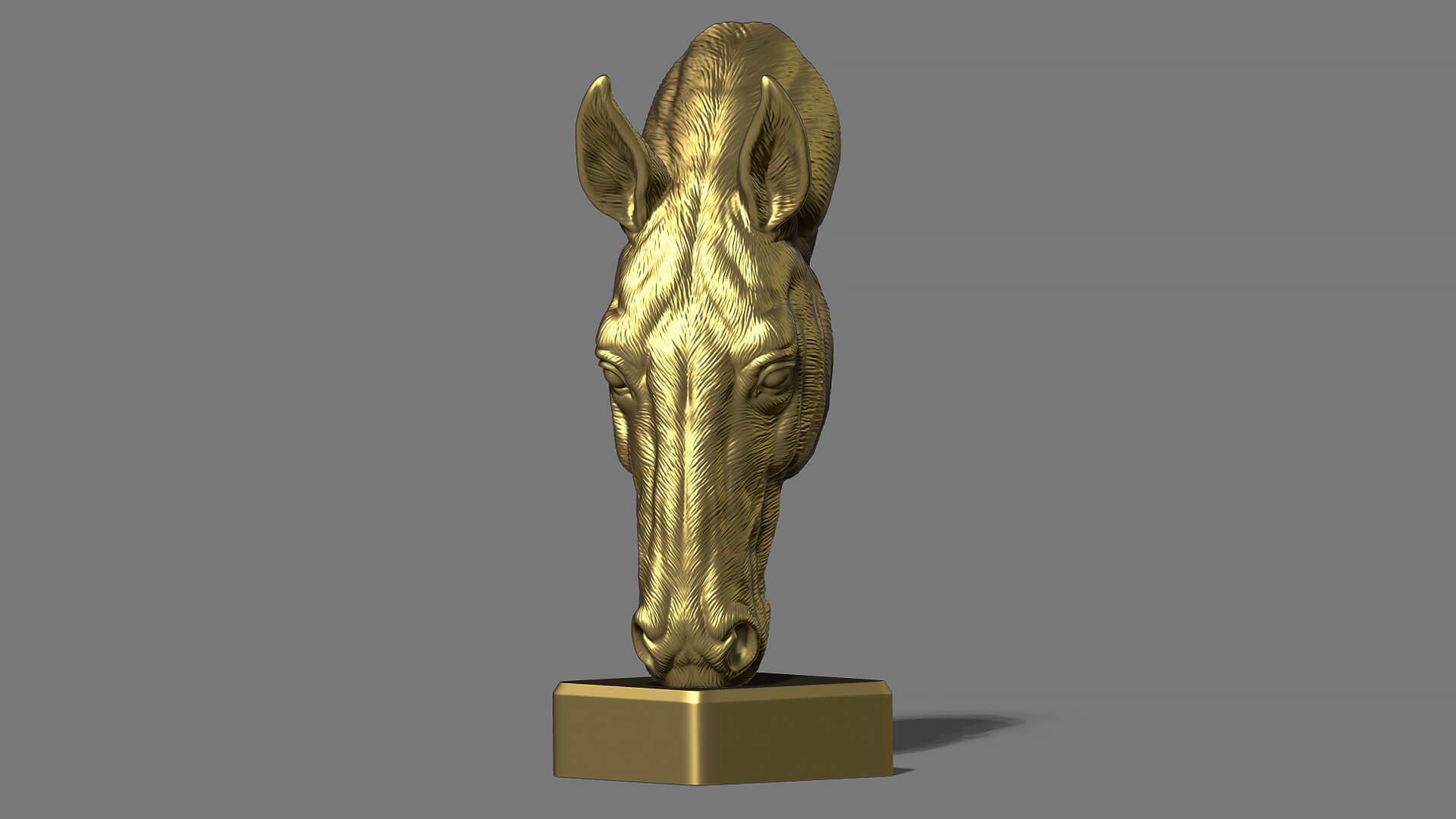 Horse Head Bust 3D Model