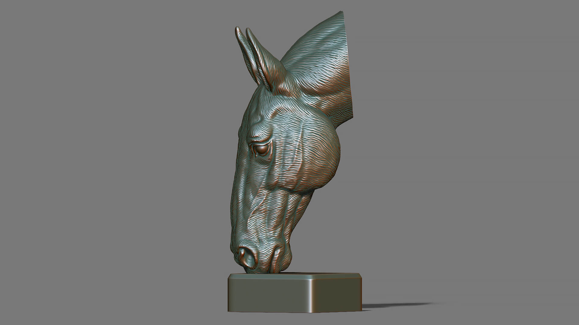 Horse Head Bust 3D Model