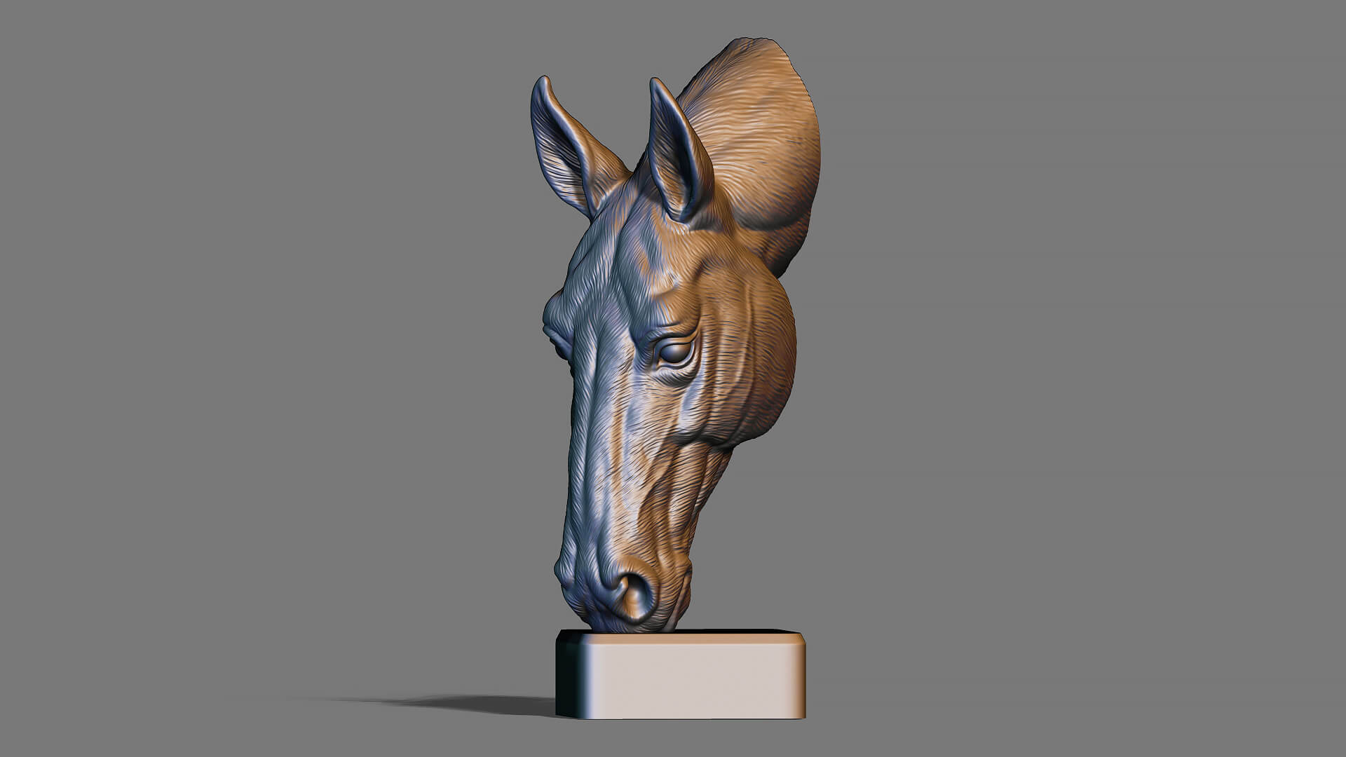 Horse Head Bust 3D Model
