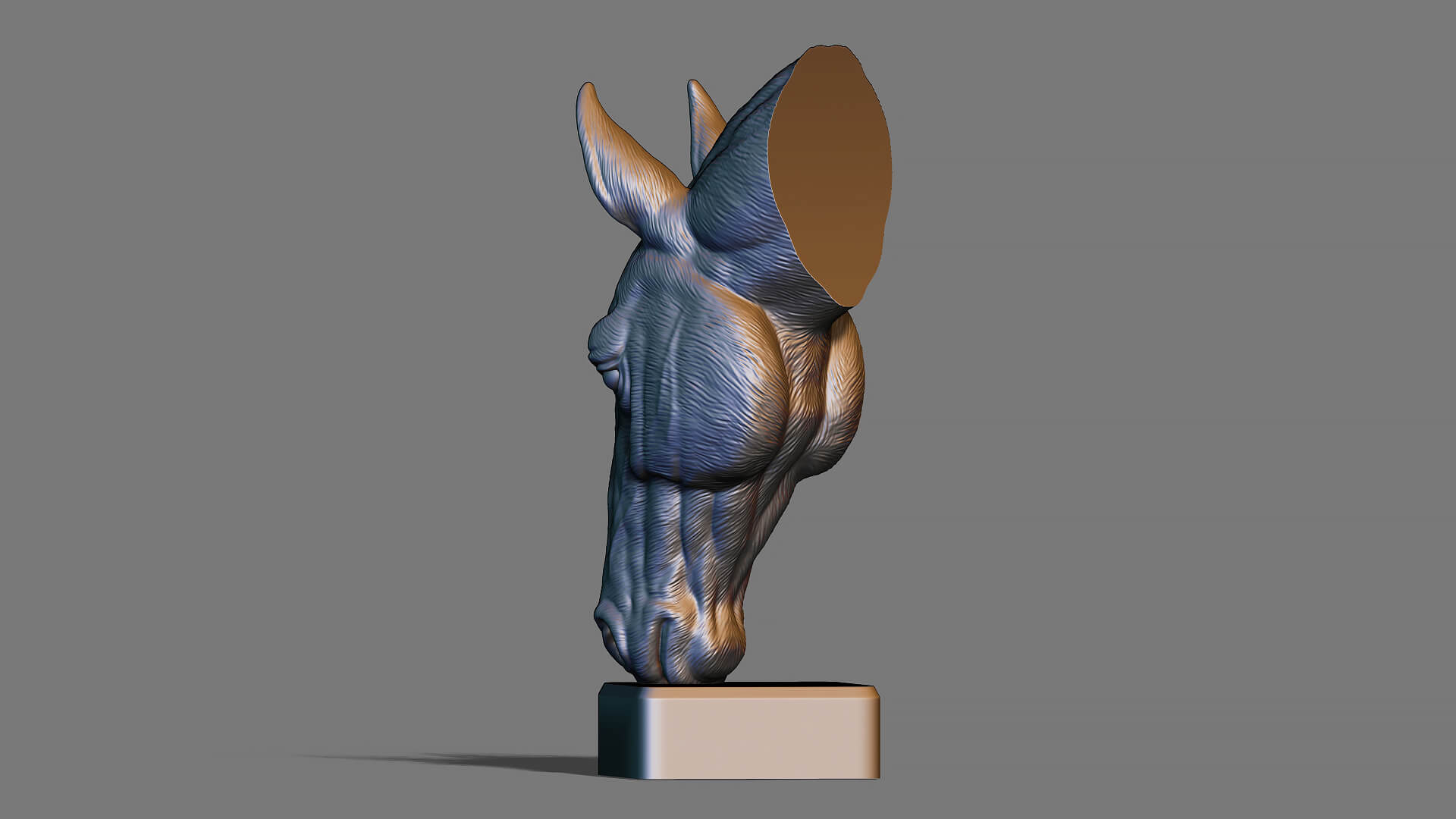 Horse Head Bust 3D Model
