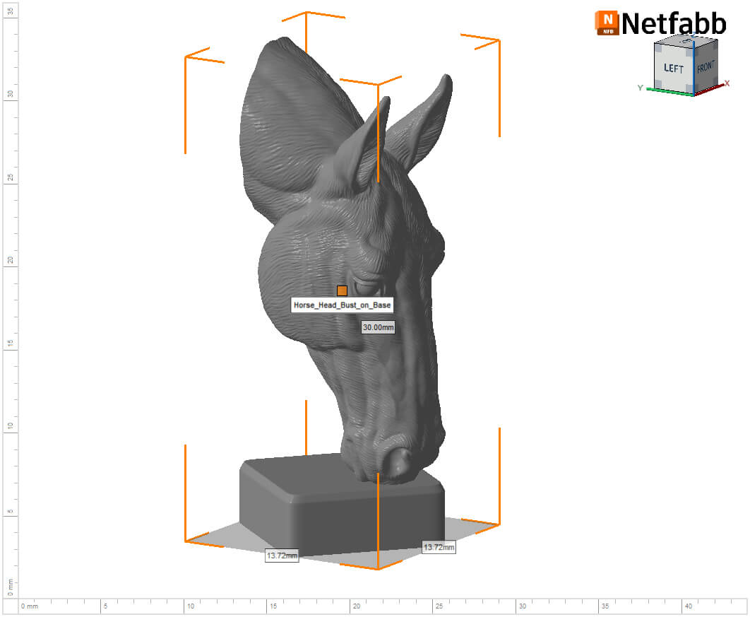 Horse Head Bust 3D Model