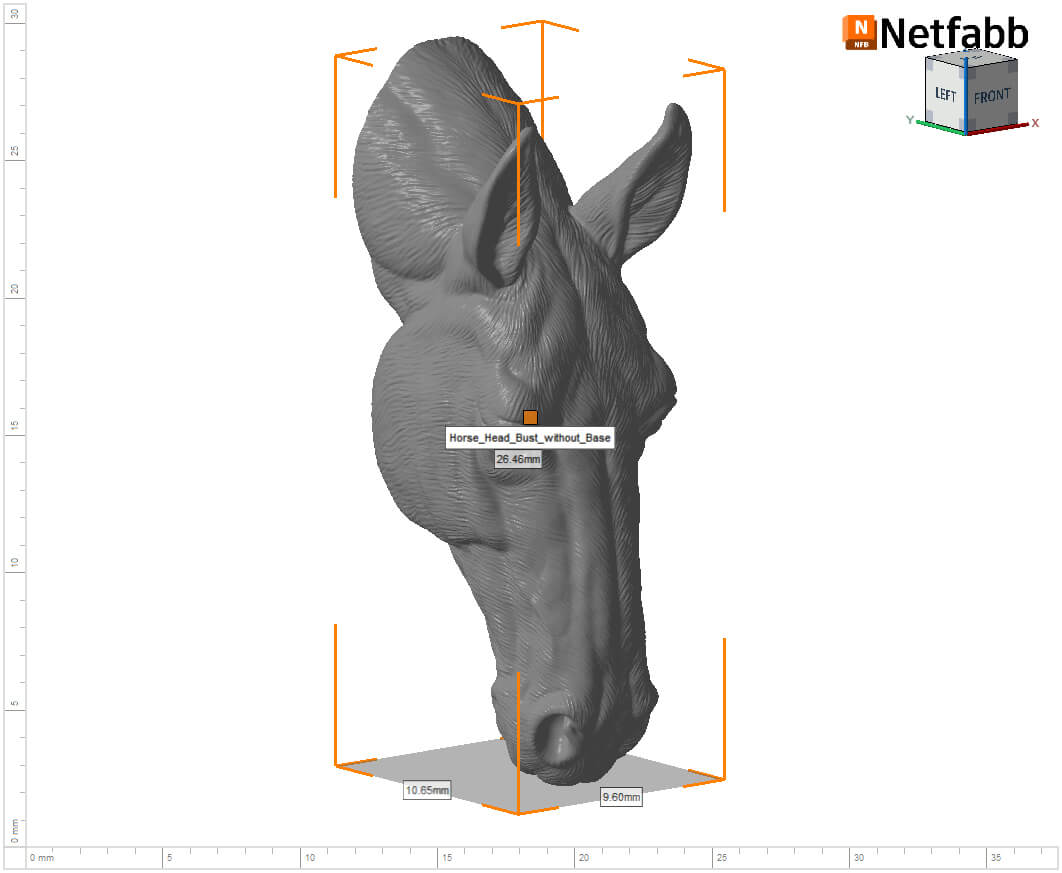 Horse Head Bust 3D Model