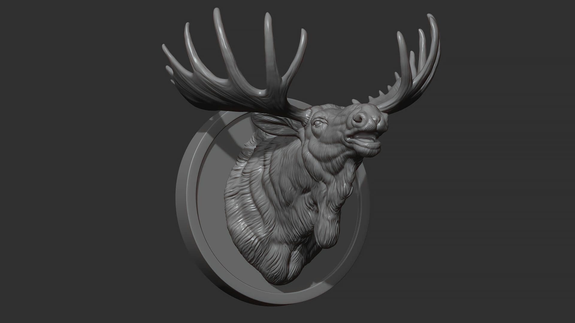 Moose Head Bust 3D Model