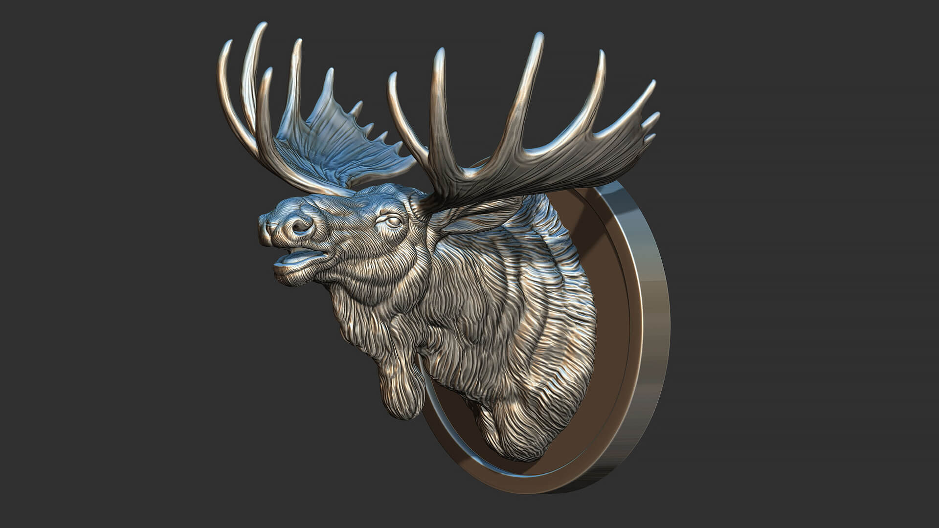 Moose Head Bust 3D Model