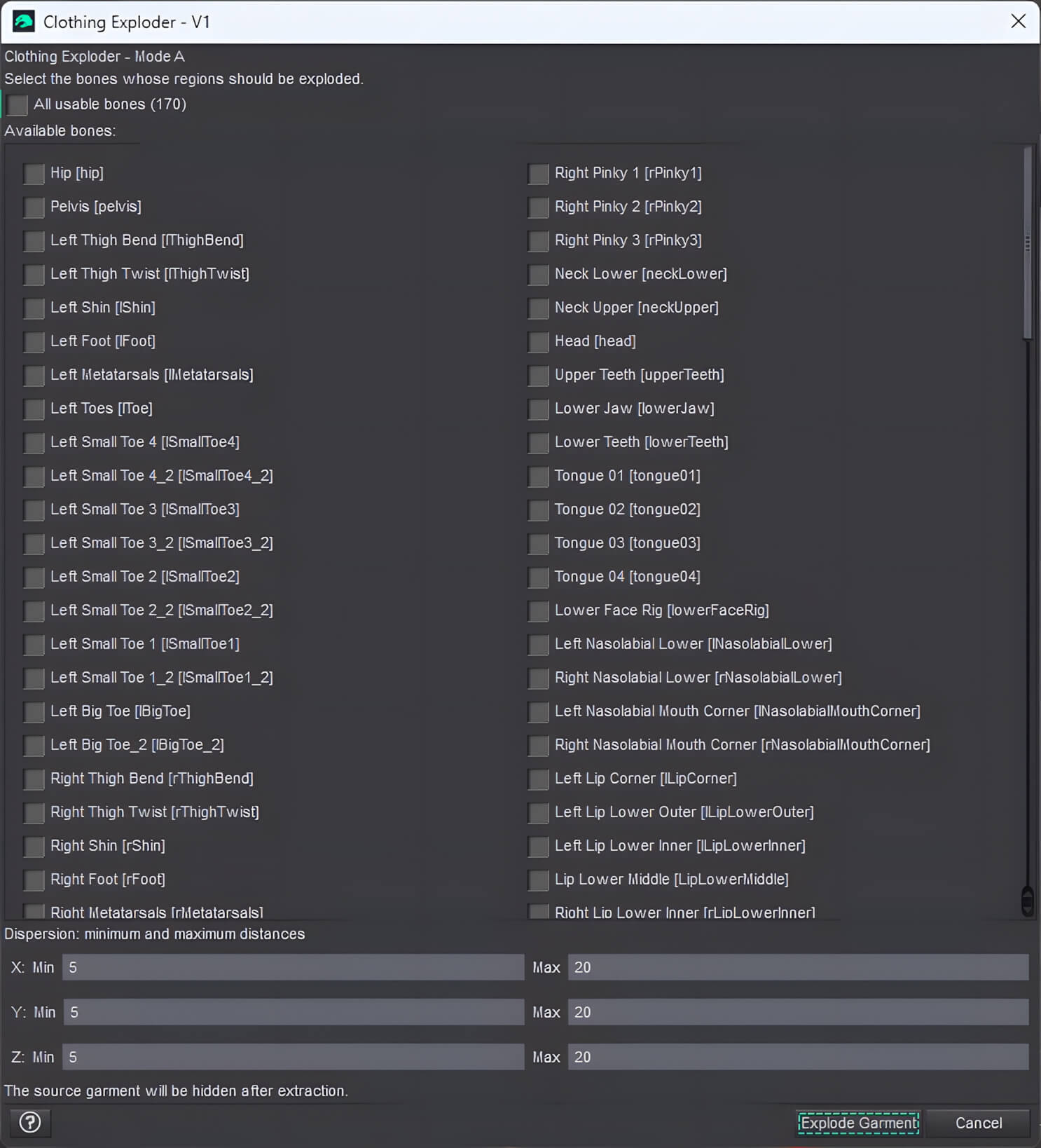 ClothingExploder V1 &ndash Tool for G3 G8 G9 Daz Content