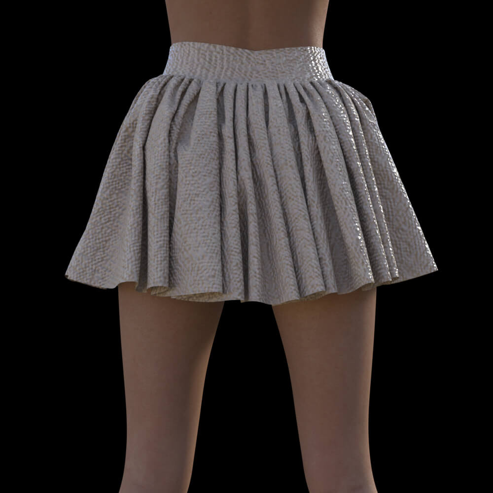 Flared Gathered Skirt for G8F Daz Content