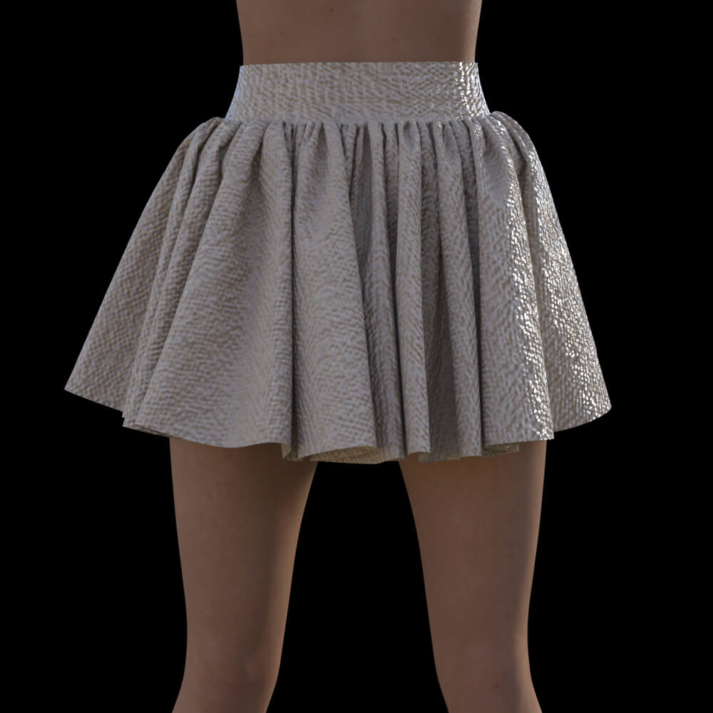 Flared Gathered Skirt for G8F Daz Content