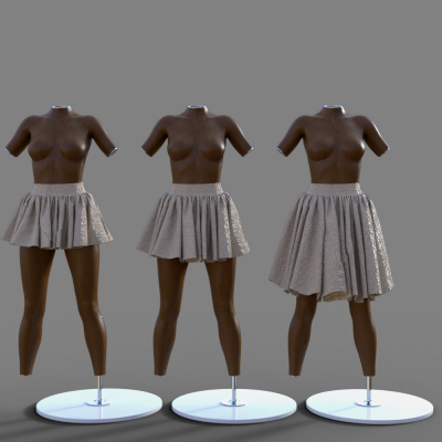 Flared Gathered Skirt for G8F