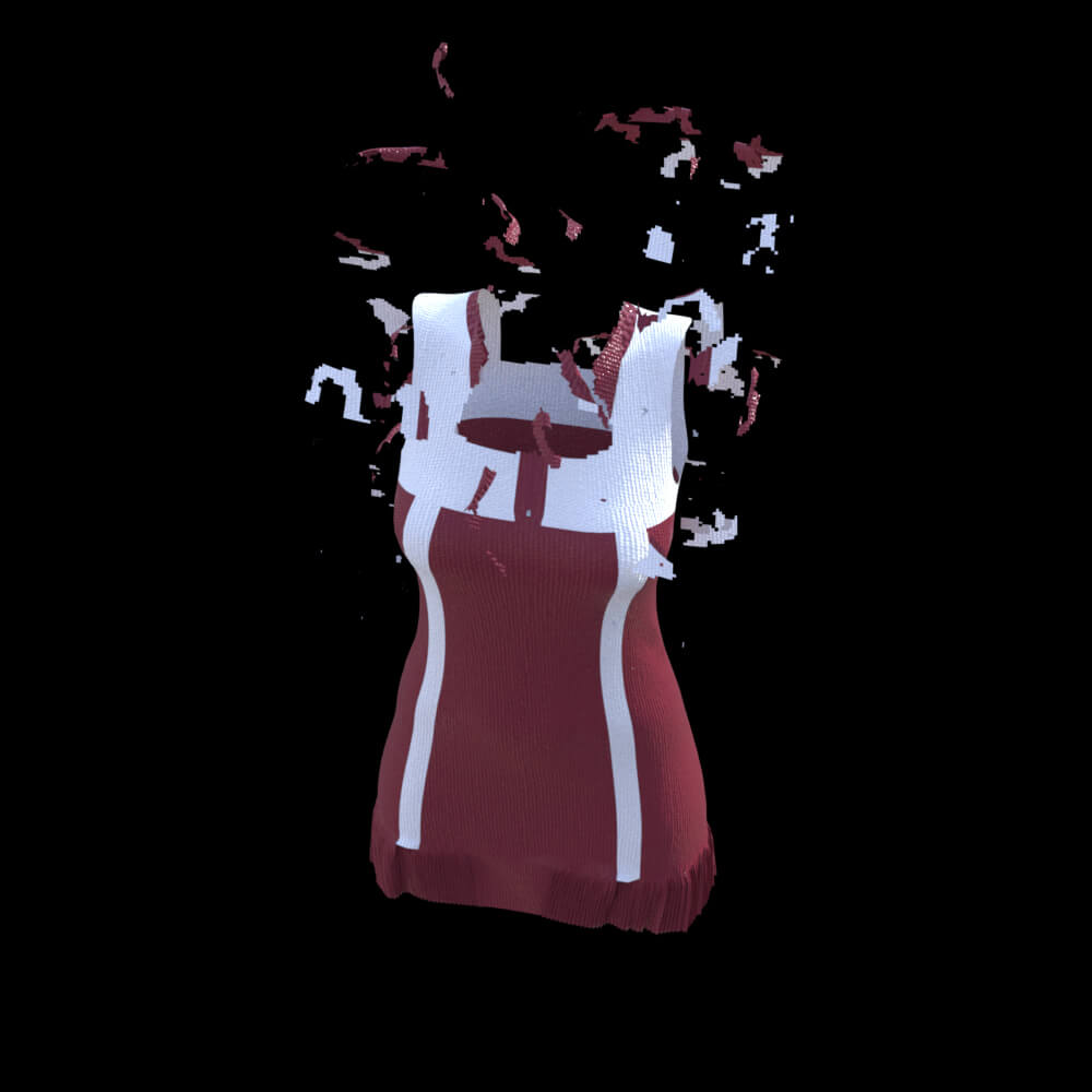 Partial Explosion of the Dress 3D Render, Digital Artwork by guy91600