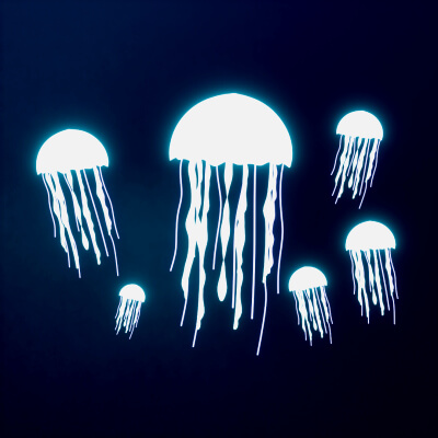 Bioluminescent Jellyfish – Animated Glowing Underwater