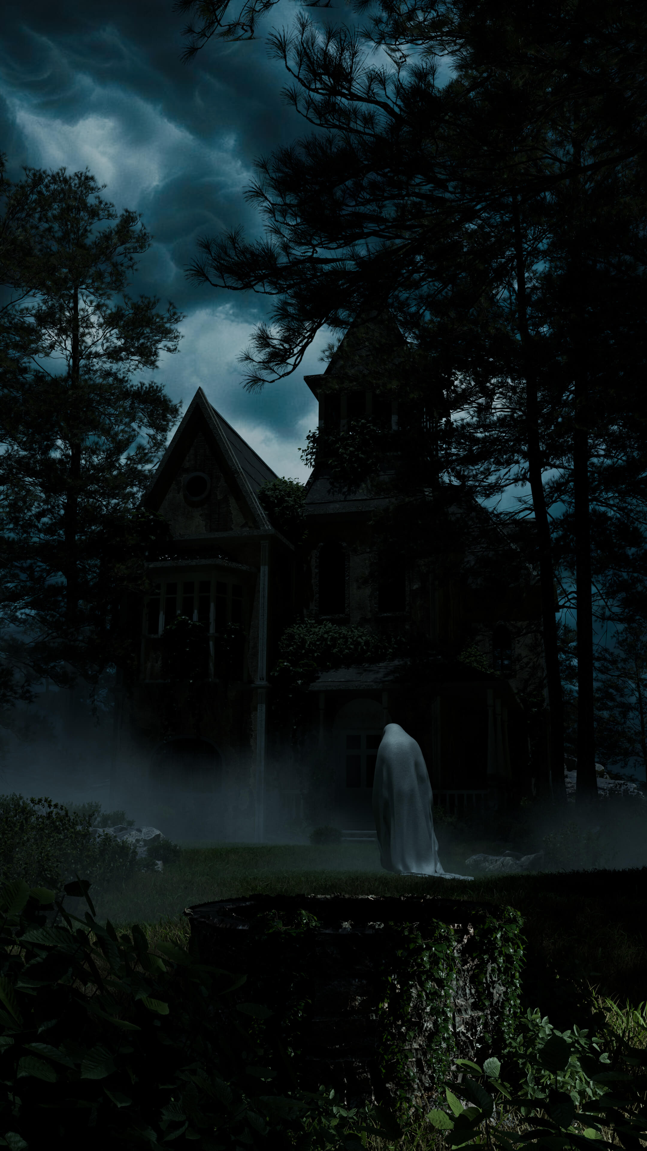 Presence in the Fog 3D Render, Digital Artwork by GVIBE