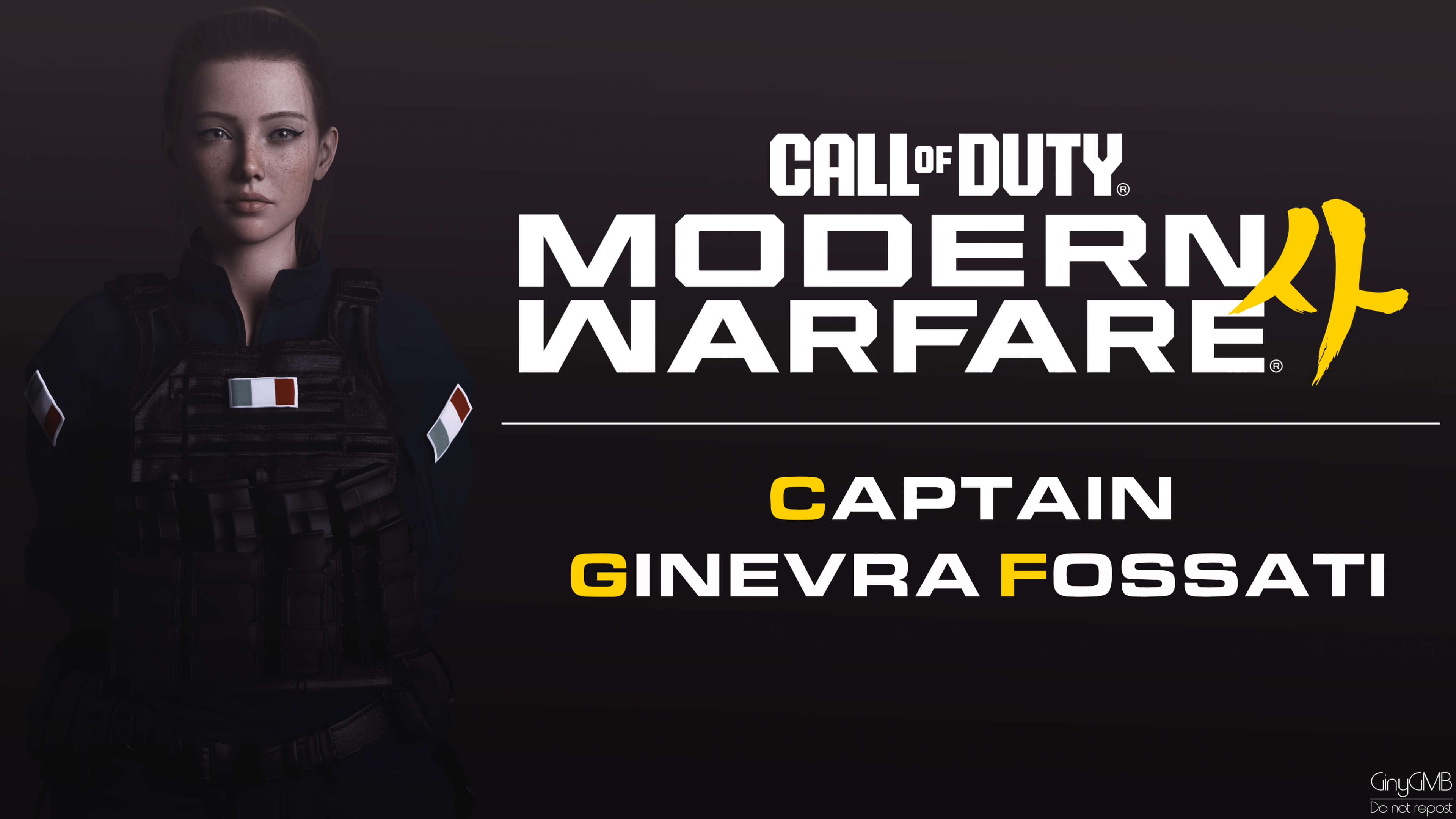 Captain Ginevra Fossati 3D Render, Digital Artwork by Gwynnever