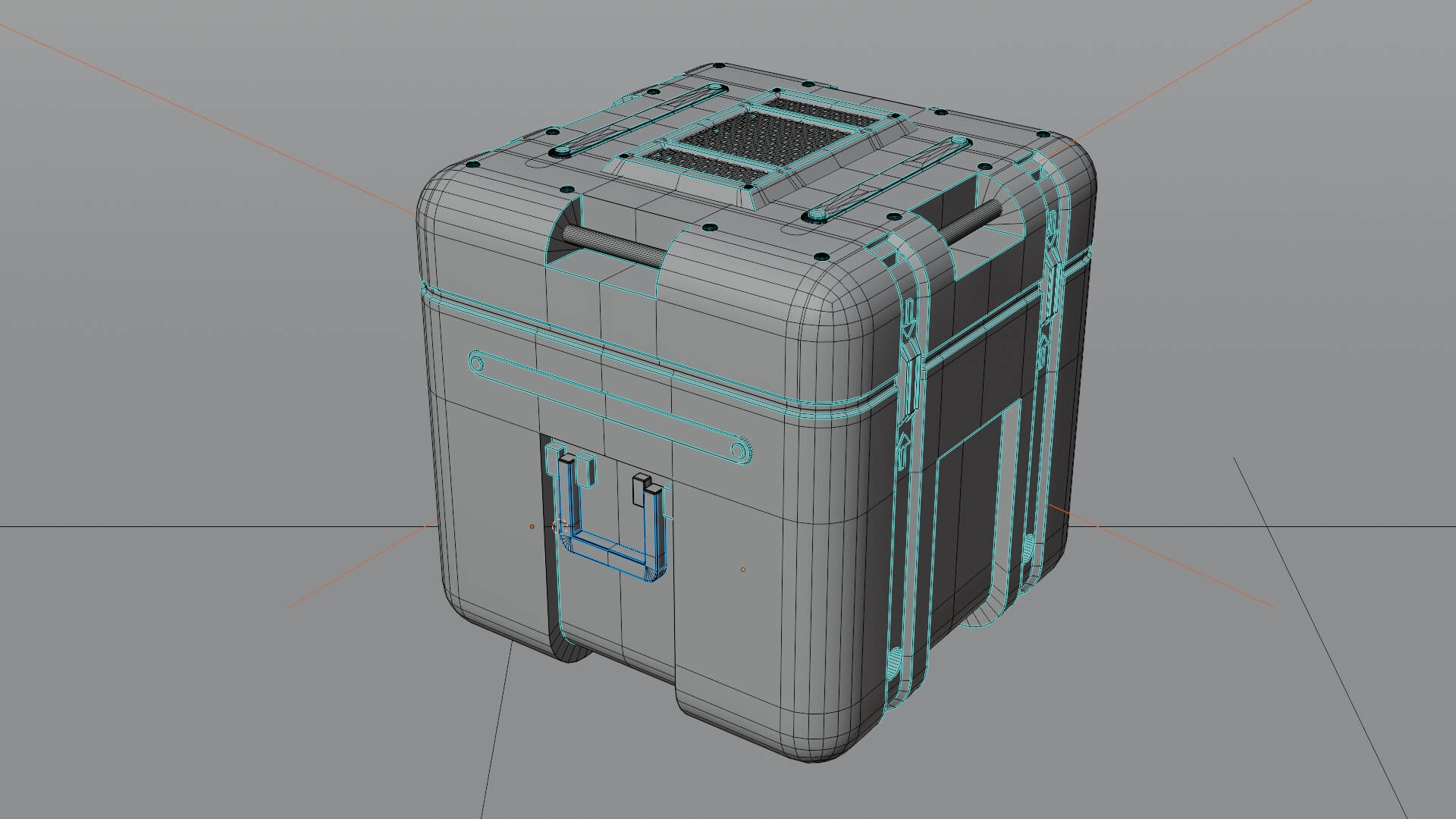 Sci-Fi Military Crate Container 3D Prop 3D Model