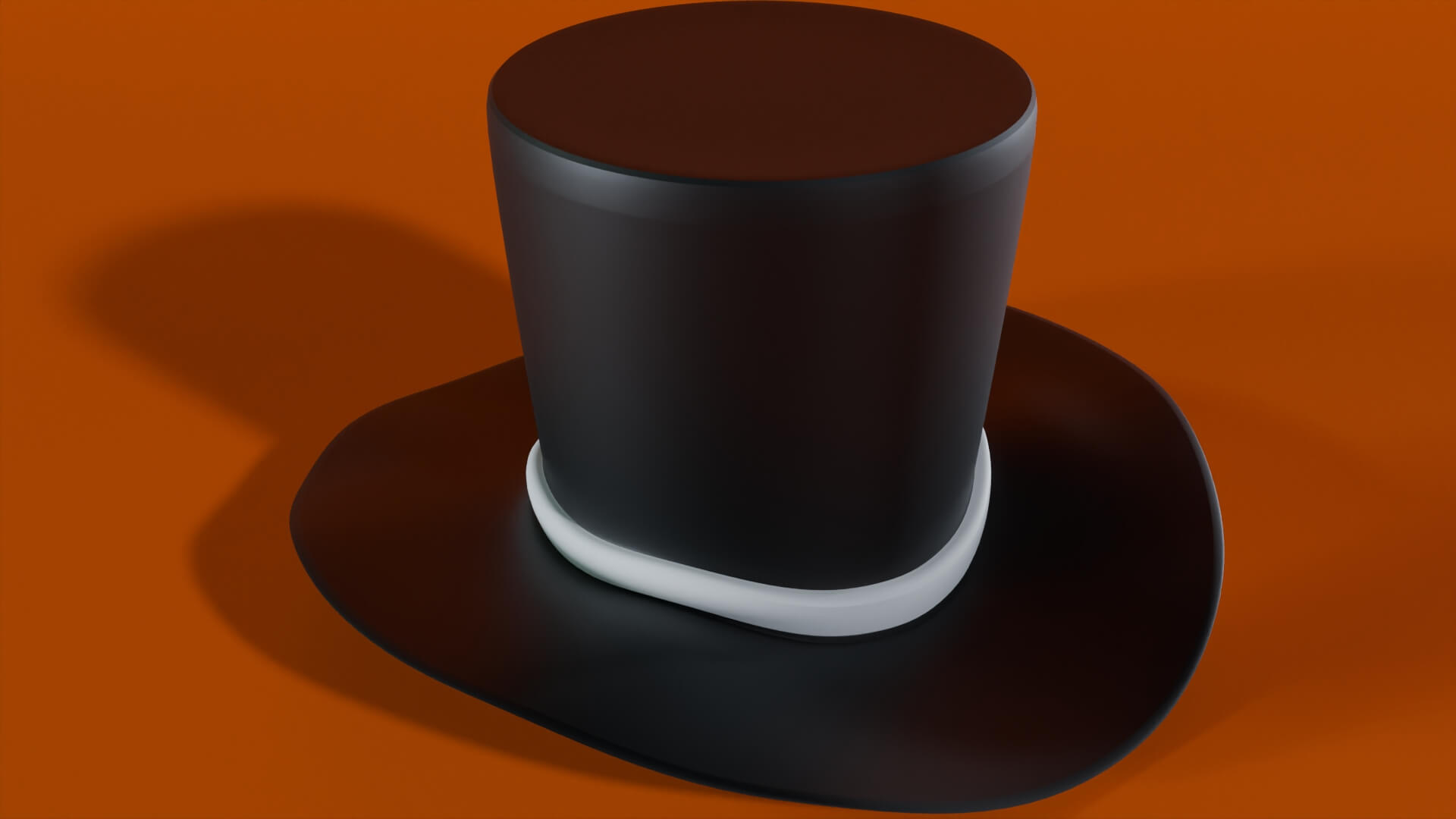 Stylized Black Top Hat 3D Model 3D Model