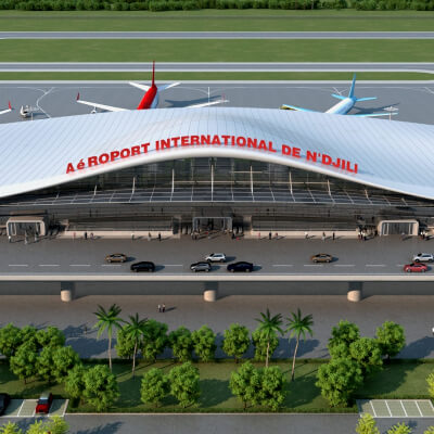 Ndjili Airport Kinshasa International Airport 3D Model